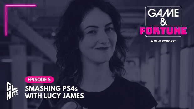 GLHF Podcast cover with Lucy James.